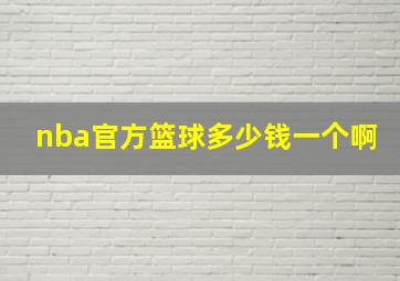 nba官方篮球多少钱一个啊