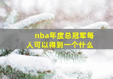 nba年度总冠军每人可以得到一个什么