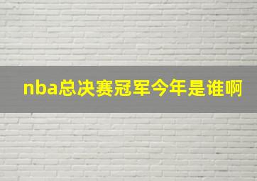 nba总决赛冠军今年是谁啊