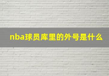 nba球员库里的外号是什么