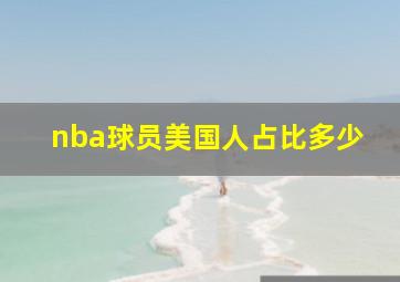 nba球员美国人占比多少