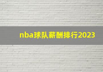 nba球队薪酬排行2023