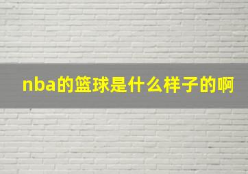 nba的篮球是什么样子的啊