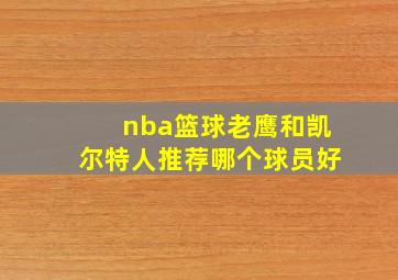 nba篮球老鹰和凯尔特人推荐哪个球员好