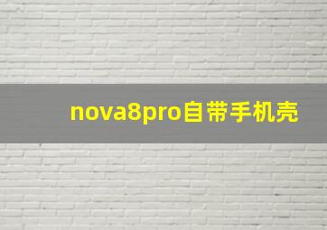 nova8pro自带手机壳