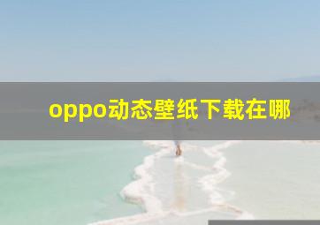 oppo动态壁纸下载在哪