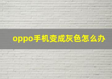 oppo手机变成灰色怎么办