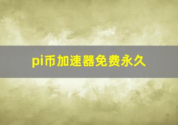 pi币加速器免费永久