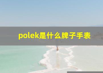 polek是什么牌子手表