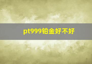 pt999铂金好不好