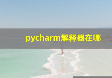 pycharm解释器在哪