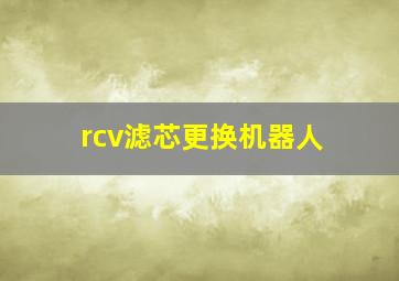 rcv滤芯更换机器人