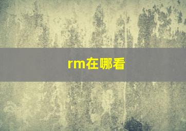 rm在哪看