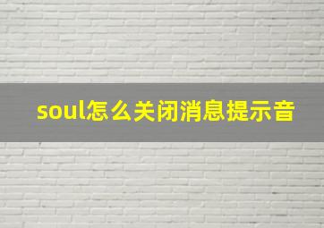 soul怎么关闭消息提示音