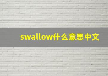 swallow什么意思中文