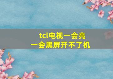 tcl电视一会亮一会黑屏开不了机