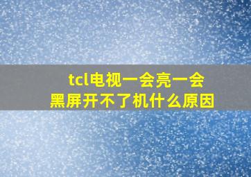 tcl电视一会亮一会黑屏开不了机什么原因