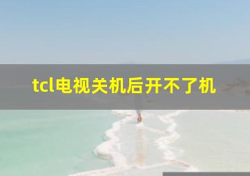 tcl电视关机后开不了机