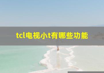 tcl电视小t有哪些功能