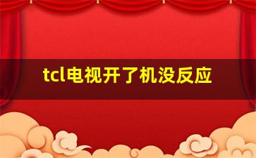 tcl电视开了机没反应