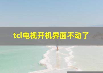 tcl电视开机界面不动了