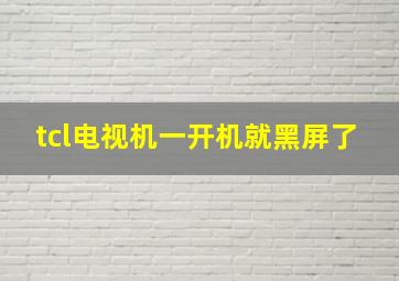 tcl电视机一开机就黑屏了