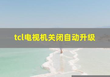 tcl电视机关闭自动升级