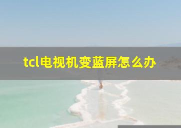 tcl电视机变蓝屏怎么办