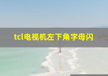 tcl电视机左下角字母闪