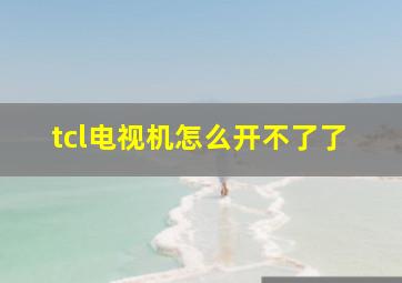 tcl电视机怎么开不了了