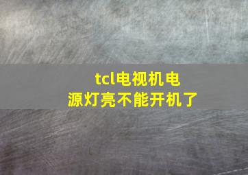 tcl电视机电源灯亮不能开机了