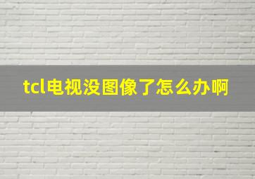 tcl电视没图像了怎么办啊