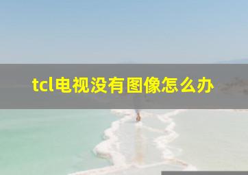 tcl电视没有图像怎么办