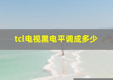 tcl电视黑电平调成多少