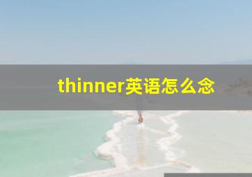 thinner英语怎么念