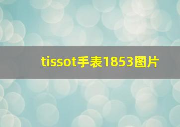 tissot手表1853图片