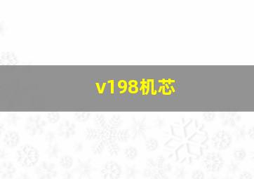 v198机芯