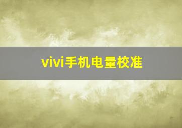 vivi手机电量校准