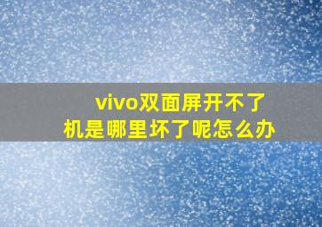 vivo双面屏开不了机是哪里坏了呢怎么办