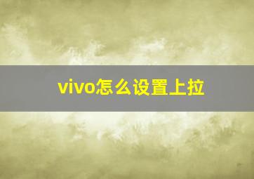 vivo怎么设置上拉