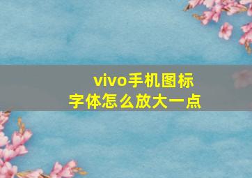 vivo手机图标字体怎么放大一点