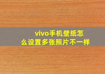 vivo手机壁纸怎么设置多张照片不一样