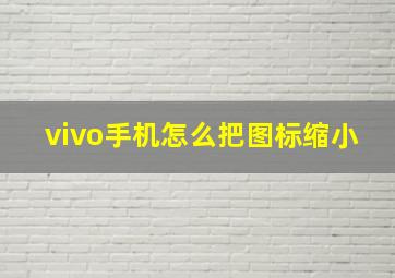 vivo手机怎么把图标缩小