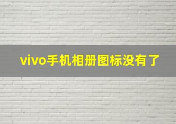 vivo手机相册图标没有了