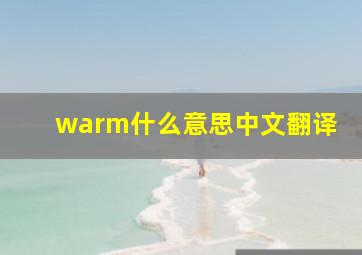 warm什么意思中文翻译