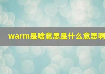 warm是啥意思是什么意思啊