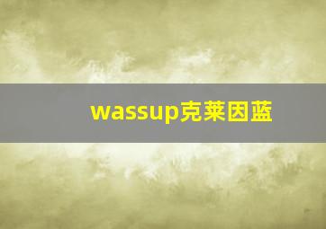 wassup克莱因蓝