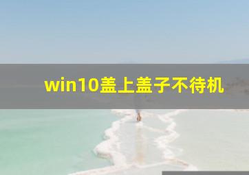 win10盖上盖子不待机