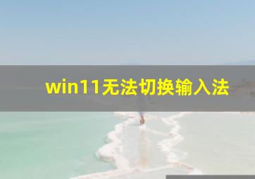 win11无法切换输入法