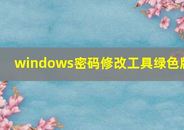 windows密码修改工具绿色版